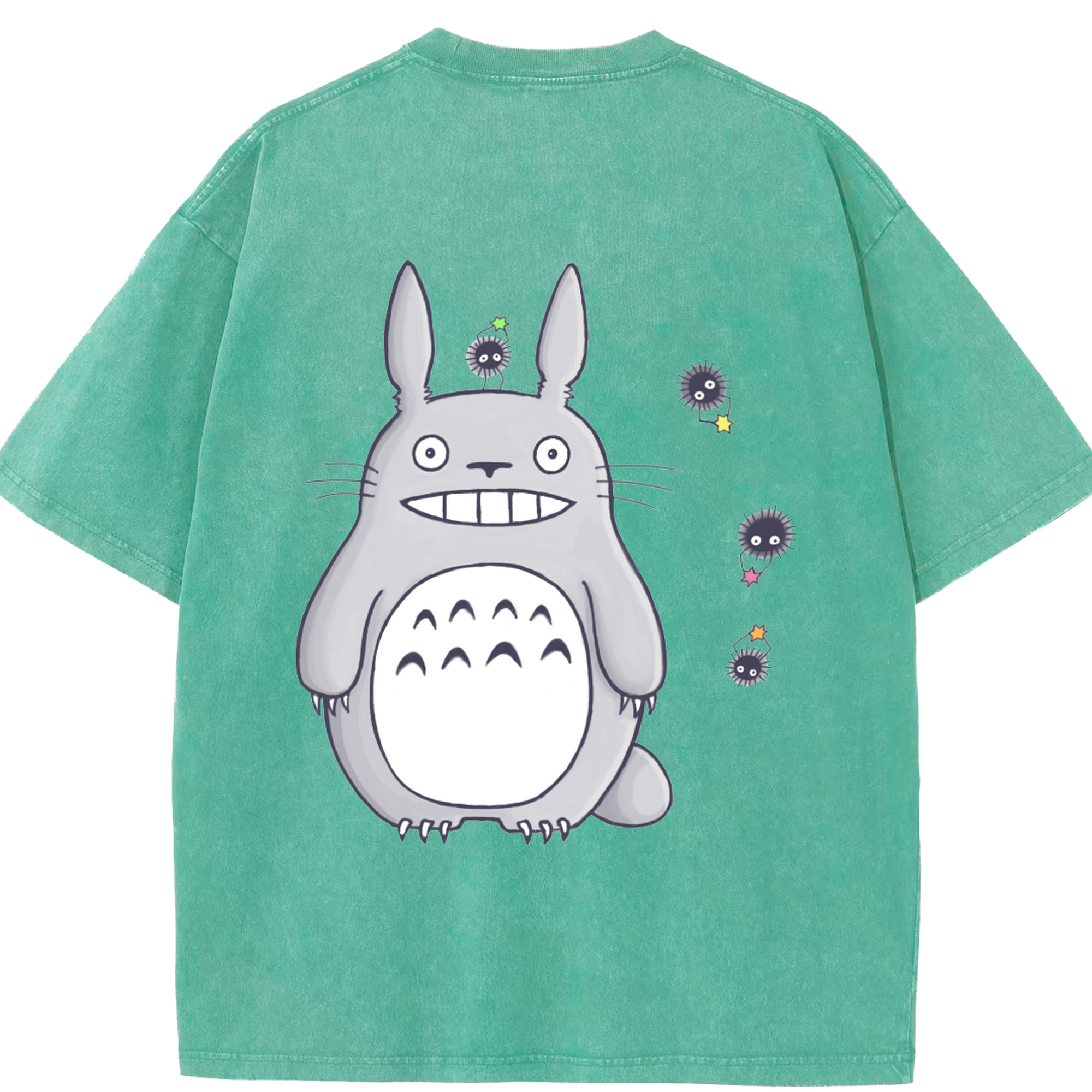 （画像用） となりのトトロ 草壁メイ 草壁サツキ My Neighbor Totoro Satsuki Kusakabe Mei Kusakabe 綿100% ヴィンテージ風 半袖Tシャツ（背面プリント）